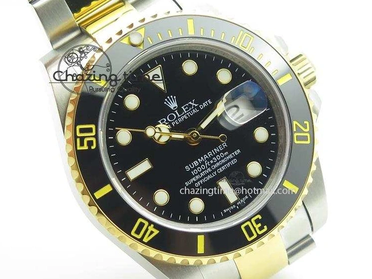 MiroTime 0212 Submariner 116613 LN SS YG Noob Best Edition Black Dial & Bezel On SS YG Bracelet A StreetReady 4018